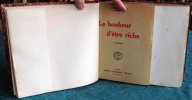 Le bonheur d'être riche - Roman - Édition originale.. DAUDET Léon