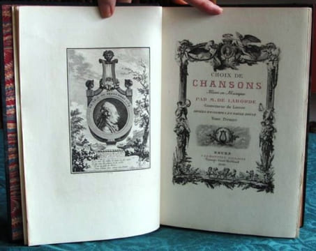 Choix de Chansons mises en Musique. 4 volumes.. LABORDE Jean-Benjamin de