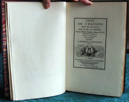 Choix de Chansons mises en Musique. 4 volumes.. LABORDE Jean-Benjamin de
