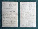 Lettre Autographe Signée de Léonore Gallet en 1941. 2 lettres.. GALLET Léonore