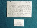 Lettres Autographes Signées de André Le Métayer à Yvonne Astruc. (4 LAS. 1 CAS) de 1929 à 1950. LE METAYER André