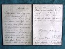 Lettre Autographe Signée de Magdeleine Godard. (1 LAS). GODARD Magdeleine
