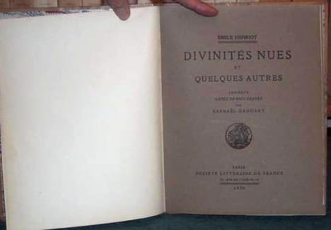 Divinités nues et quelques autres sonnets.. HENRIOT Emile