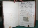 Les Loix Ecclésiastiques de France.. HERICOURT Louis de