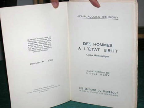 Des hommes à l'état brut. Contes humoristiques - Édition originale.. D'AUBIGNY Jean-Jacques