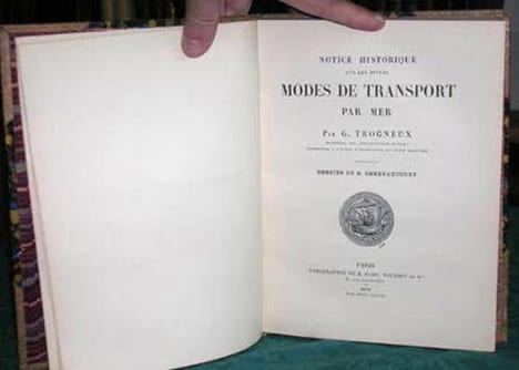 Notice historique sur les divers modes de transport par mer.. TROGNEUX