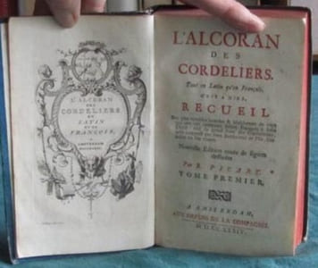 L'Alcoran des Cordeliers. 2 volumes.