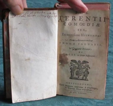 Pub. Terentii Comoediae sex, ex recensione Heinsiana.. TERENCE (Térence en latin Publius Terentius) - FARNABII Thomae (Thomas Farnaby)