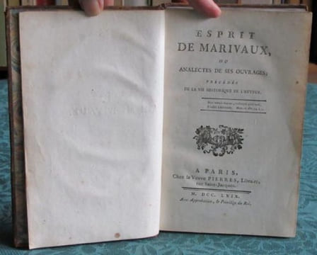 Esprit de Marivaux ou Analectes de ses Ouvrages - Édition originale.. LESBROS DE LA VERSANE Louis