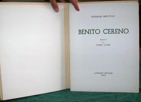 Benito Cereno.. MELVILLE Herman - LEYRIS (traducteur)