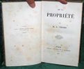 De la Propriété - Édition originale.. THIERS Adolphe