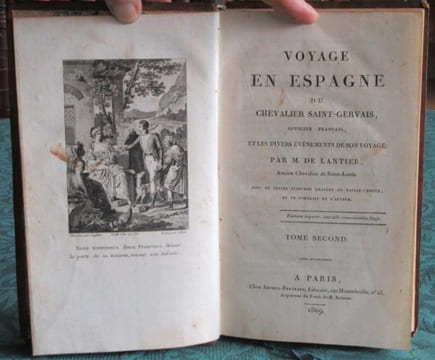 Voyage en Espagne du Chevalier Saint-Gervais, Officier français, et les divers évènements de son voyage. 2 volumes.. LANTIER Etienne Francois de