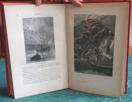 Aventures de trois Russes et de trois Anglais dans l'Afrique Australe. (Feuilles d'Acanthe, rouge). VERNE Jules