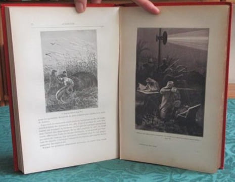 Aventures de trois Russes et de trois Anglais dans l'Afrique Australe. (Feuilles d'Acanthe, rouge). VERNE Jules
