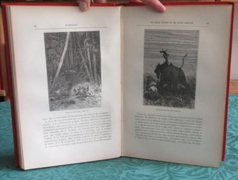 Aventures de trois Russes et de trois Anglais dans l'Afrique Australe. (Feuilles d'Acanthe, rouge). VERNE Jules