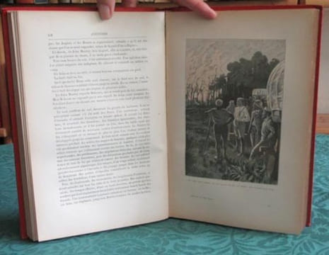 Aventures de trois Russes et de trois Anglais dans l'Afrique Australe. (Feuilles d'Acanthe, rouge). VERNE Jules