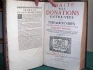 Traité des Donations entre-vifs et testamentaires. 2 volumes.. RICARD Jean Marie