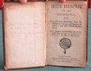 Jeux d'Esprit et de Mémoire - Édition originale.. BRODEAU de MONCHARVILLE Jean Pierre-Julien, marquis de Châtres.
