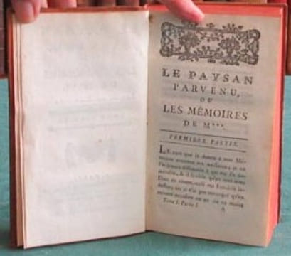Le Paysan parvenu, ou Les Mémoires de M***. 2 volumes.. MARIVAUX