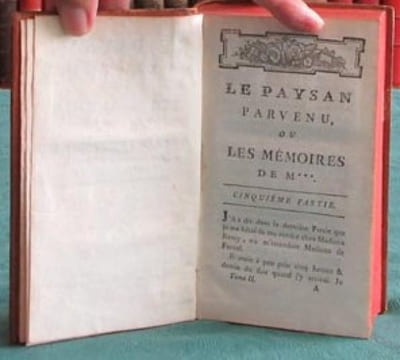 Le Paysan parvenu, ou Les Mémoires de M***. 2 volumes.. MARIVAUX