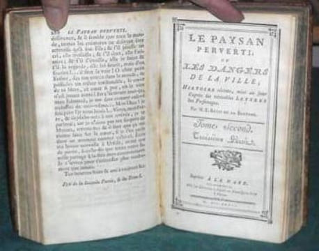 Le Paysan perverti, Ou les Dangers de la Ville. 2 volumes.. RESTIF DE LA BRETONNE Nicolas Edme