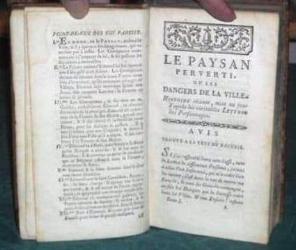 Le Paysan perverti, Ou les Dangers de la Ville. 2 volumes.. RESTIF DE LA BRETONNE Nicolas Edme
