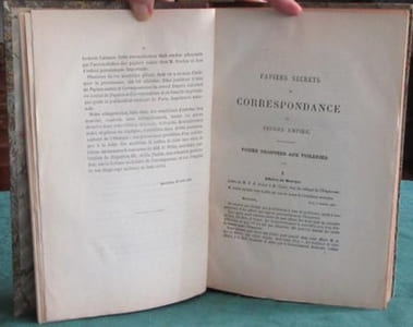 Papiers secrets et Correspondance du Second Empire.