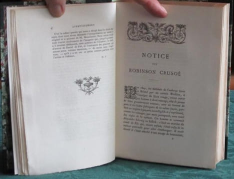 Vie et Aventures de Robinson Crusoé. 4 volumes.. DEFOE Daniel
