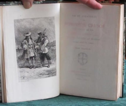 Vie et Aventures de Robinson Crusoé. 4 volumes.. DEFOE Daniel