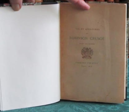 Vie et Aventures de Robinson Crusoé. 4 volumes.. DEFOE Daniel