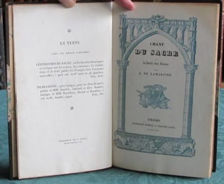 Chant du Sacre ou la Veille des Armes - Édition originale.. LAMARTINE Alphonse de