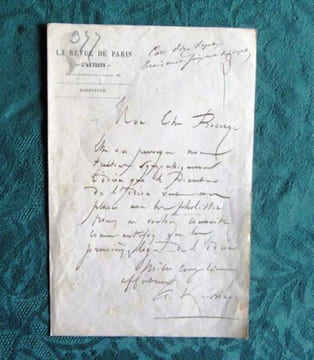 Lettre Autographe Signée d'Arsène Houssaye.. HOUSSAYE Arsène