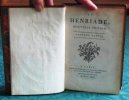 La Henriade. 2 volumes - Suivi de : Essais sur la Poésie épique.. VOLTAIRE