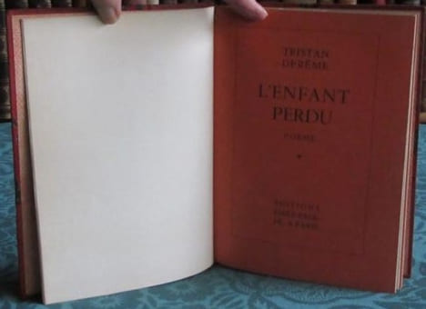 L'Enfant perdu - Poème - Édition originale.. DEREME Tristan