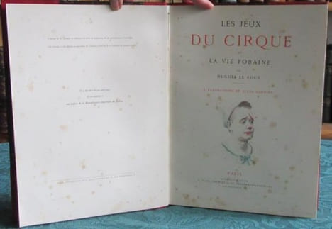 Les Jeux du cirque et la vie foraine - Édition originale.. LE ROUX Hugues