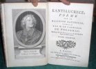 L'Anti-Lucrèce, Poème sur la Religion Naturelle. Tome 1 - Édition originale.. POLIGNAC Melchior - BOUGAINVILLE (traducteur)