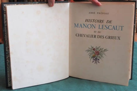 Histoire de Manon Lescaut et du Chevalier des Grieux. - Tirage de tête.. PREVOST Abbé