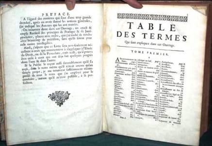 Nouvelle Introduction à la Pratique ou Dictionnaire des Termes de Pratique, de Droit, d'Ordonnances, et de Coutumes. Avec les Juridictions de France. 2 volumes.
