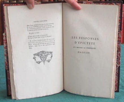 Le Manuel d'Épictète. Suivi des Réponses à l'Empereur Hadrien et translaté en langue française.. EPICTETE - VAIR Guillaume du