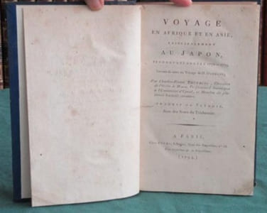 Voyage en Afrique et en Asie, principalement au Japon, pendant les années 1770-1779.