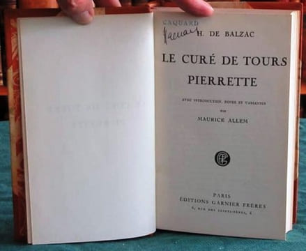 Le Curé de Tours. Pierrette.. BALZAC Honoré de