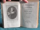 L'Orlando Furioso di Messer Lodovico Ariosto. 3 volumes.. L'ARIOSTE