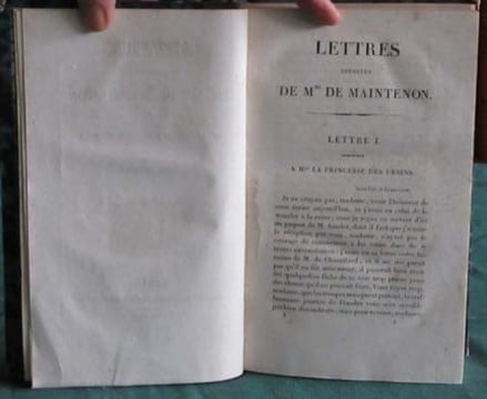 Lettres inédites de Mme de Maintenon et de Mme la Princesse des Ursins. 4 volumes.. MAINTENON Madame de