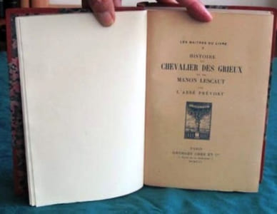 Histoire du Chevalier des Grieux et de Manon Lescaut.