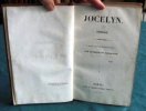 Jocelyn - Épisode. 2 volumes - Édition originale.. LAMARTINE Alphonse de