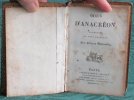 Odes d'Anacréon, traduites en vers français par Weissier Descombes.. ANACREON