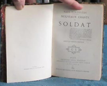 Chants, Refrains, Marches et sonneries, du Soldat, du Militaire, du Paysan. 5 volumes. DEROULEDE Paul