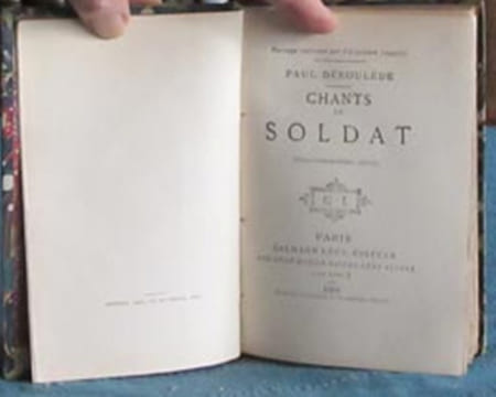 Chants, Refrains, Marches et sonneries, du Soldat, du Militaire, du Paysan. 5 volumes. DEROULEDE Paul