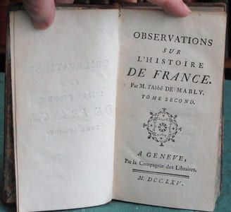 Observations sur l'histoire de France. 2 volumes - Édition originale.