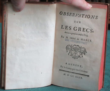 Observations sur les Grecs - Édition originale.